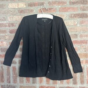 Black Button-Up Cardigan